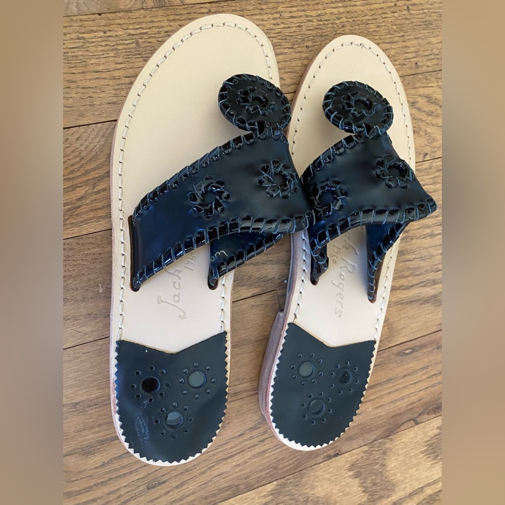 Jack Rogers Women's Signature flat black Black Sandals